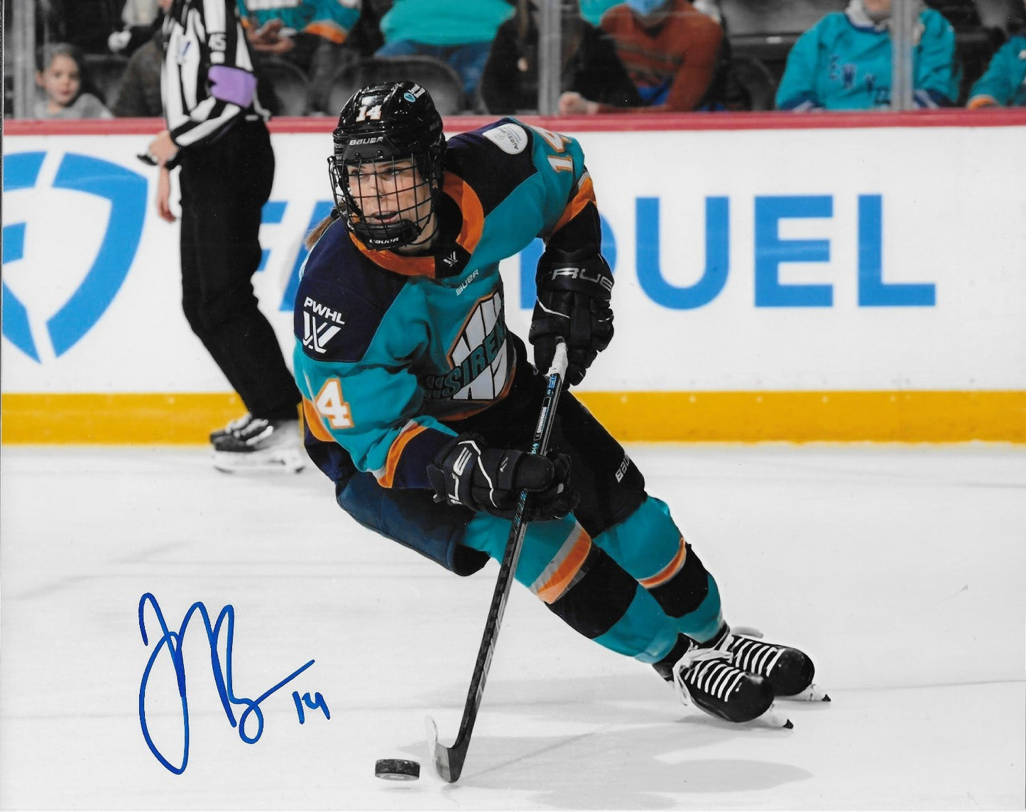 Signed Jaime Bourbonnais New York Sirens PWHL Hockey 8x10 Photo #2 Original