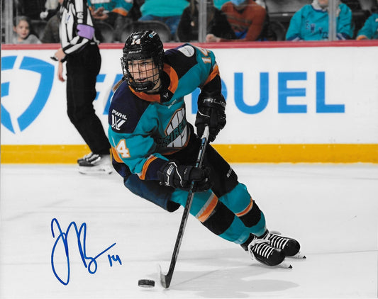Signed Jaime Bourbonnais New York Sirens PWHL Hockey 8x10 Photo #2 Original