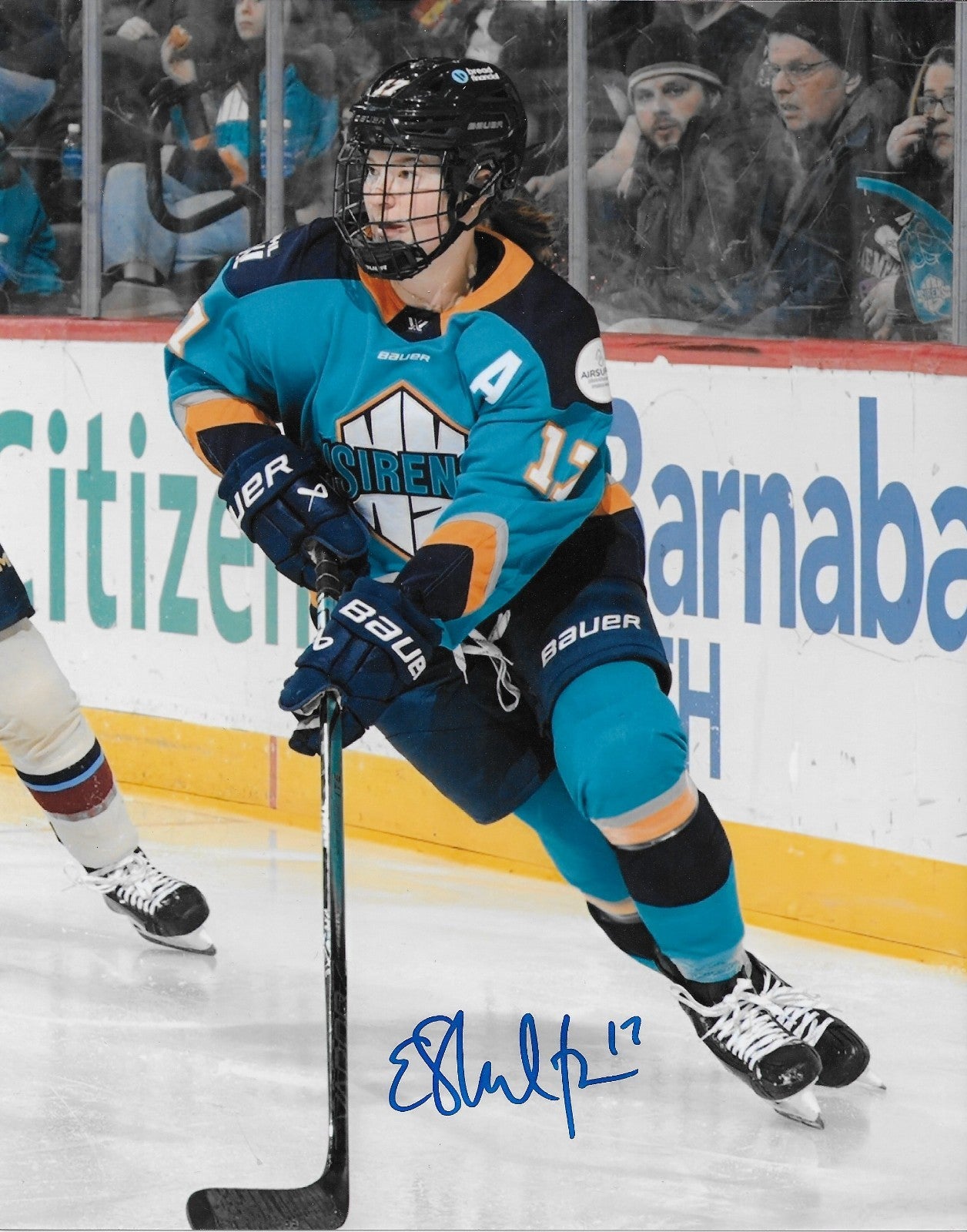Signed Ella Shelton New York Sirens PWHL Hockey 8x10 Photo #1 Original