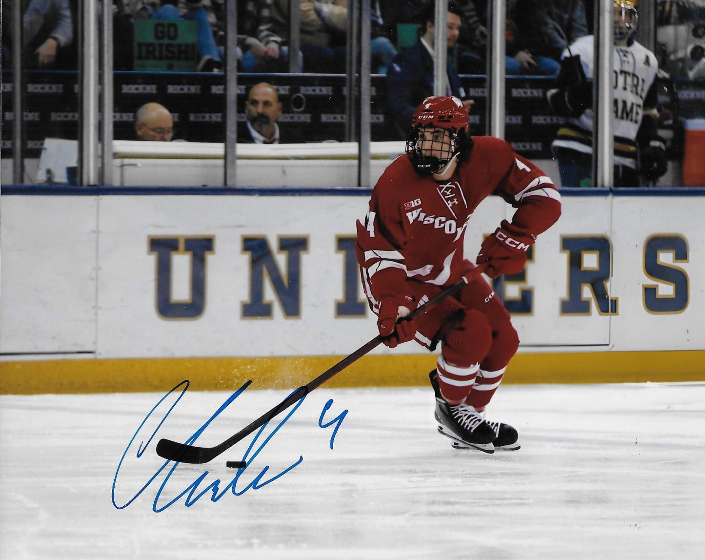 Signed Corson Ceulemans Columbus Blue Jackets Wisconsin 8x10 Photo #2 Original