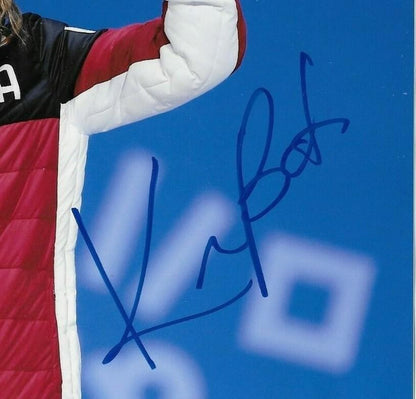 Signed Kim Boutin Olympics Short Track Speed Skating 8x10 Photo #1 Original