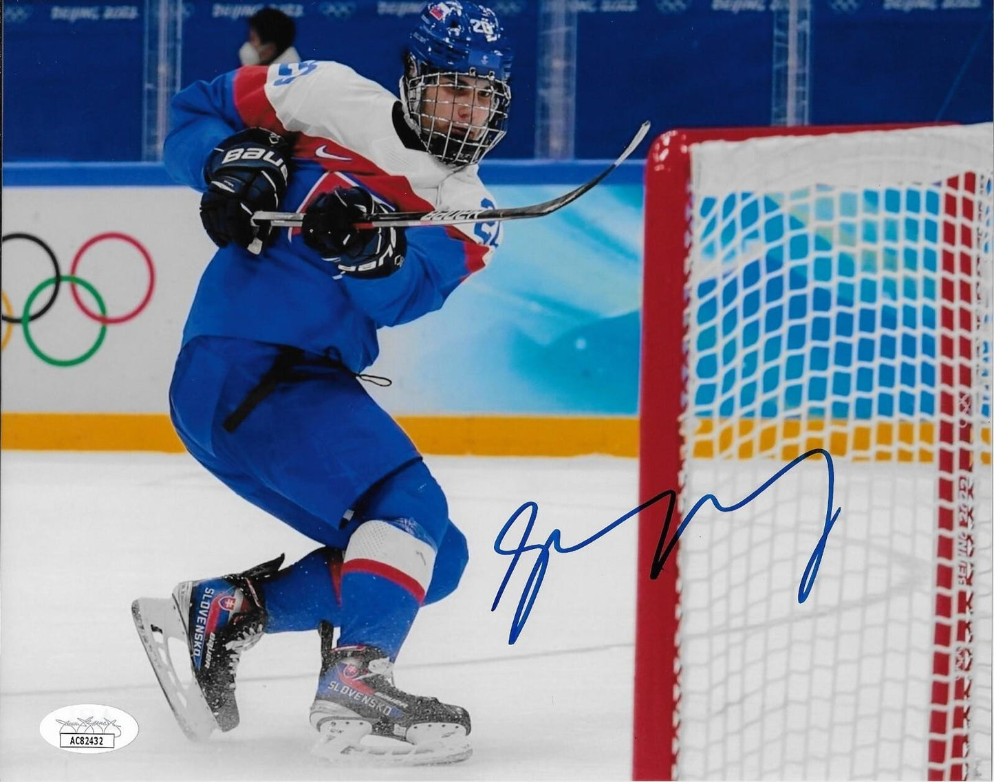 Signed Juraj Slafkovsky Team Slovakia Montreal Canadiens 8x10 JSA Authentication