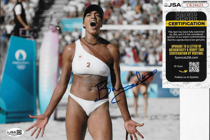 Signed  Brandie Wilkerson Olympic Volleyball 8x10 Photo 2 Original JSA Authentic