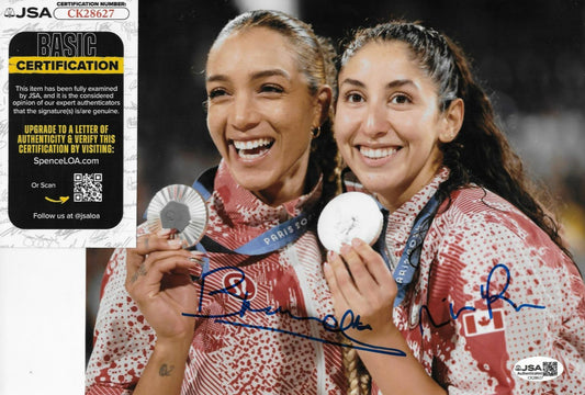 Signed Brandie Wilkerson Melissa Humana-Paredes Olympic 8x10 Photo JSA Authentic