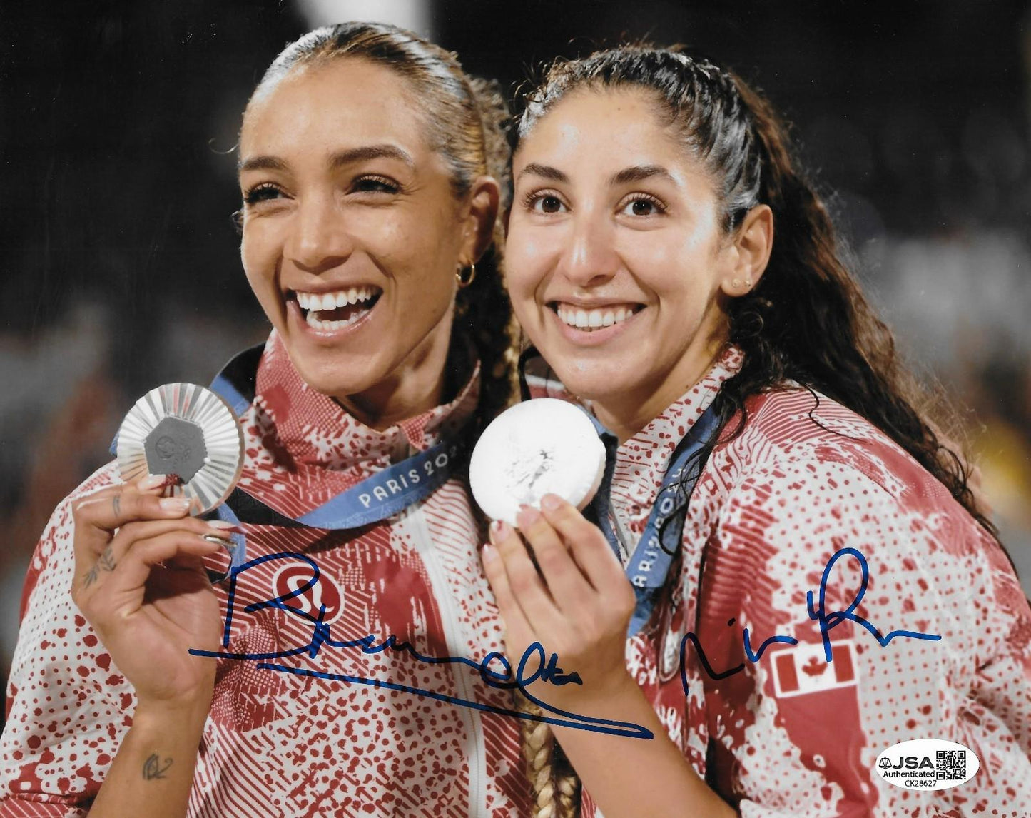 Signed Brandie Wilkerson Melissa Humana-Paredes Olympic 8x10 Photo JSA Authentic
