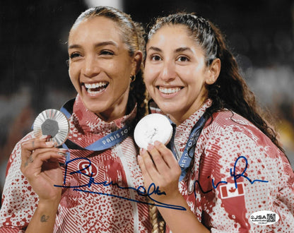 Signed Brandie Wilkerson Melissa Humana-Paredes Olympic 8x10 Photo JSA Authentic