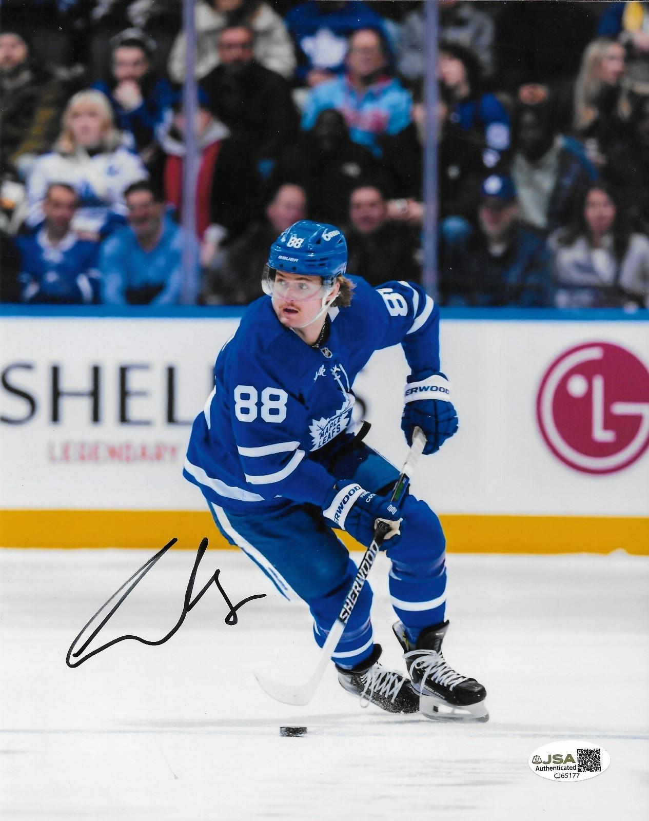 Signed William Nylander Toronto Maple Leafs 8x10 Photo #1 w JSA Authentication