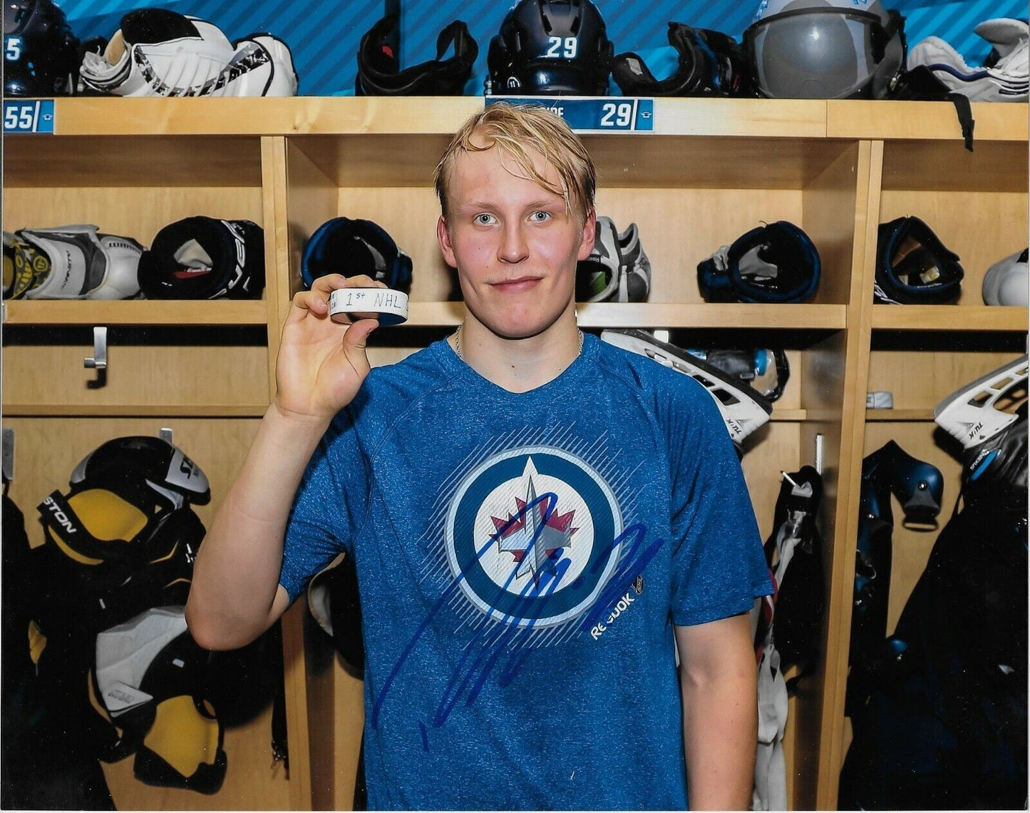 Signed Patrik Laine Winnipeg Jets Autographed 8x10 Photo #2 Original