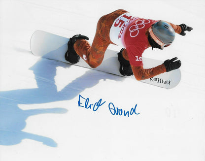 Signed Eliot Grondin 2022 Beijing Olympics Snowboard 8x10 Photo #4 Original