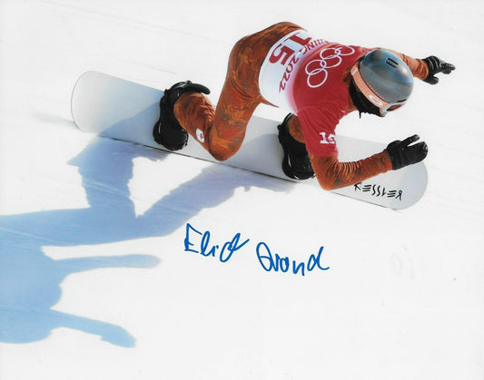 Signed Eliot Grondin 2022 Beijing Olympics Snowboard 8x10 Photo #4 Original