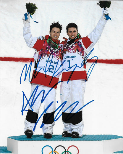 Signed Mikael Kingsbury Alexandre Bilodeau 2014 Sochi Olympics 8x10 Ph. Original