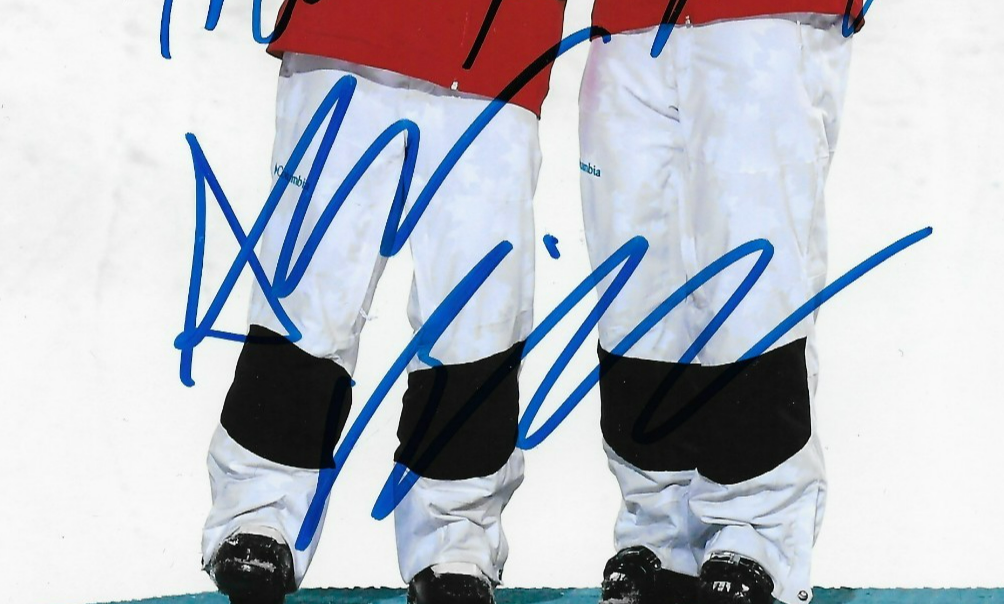 Signed Mikael Kingsbury Alexandre Bilodeau 2014 Sochi Olympics 8x10 Ph. Original