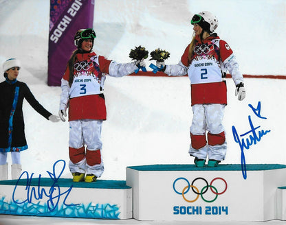 Signed Chloe + Justine Dufour-Lapointe Olympics Free Style  8x10 Photo Original