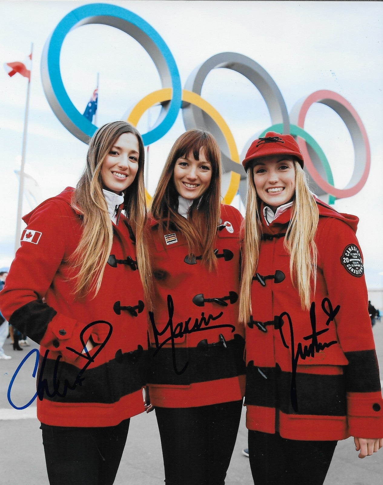 Signed Chloe + Maxime + Justine Dufour-Lapointe Olympics Free Style 8x10 Photo