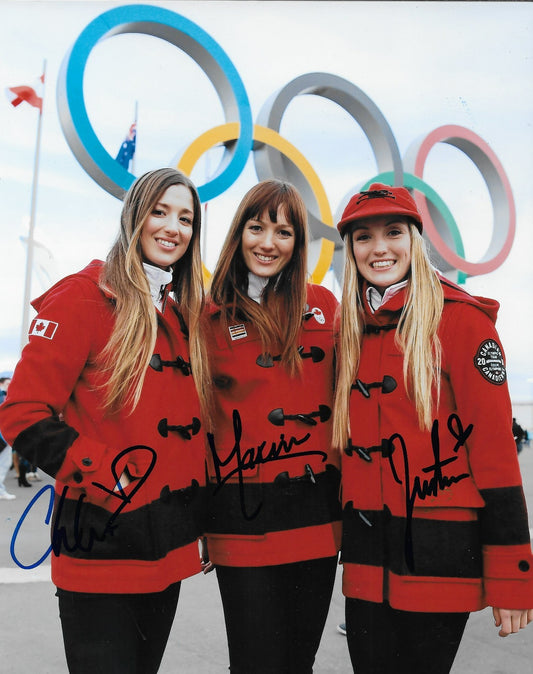 Signed Chloe + Maxime + Justine Dufour-Lapointe Olympics Free Style 8x10 Photo