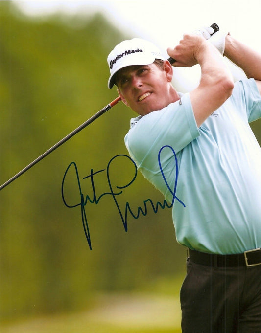 Autographed Justin Leonard PGA Golf 8x10 Photo Original