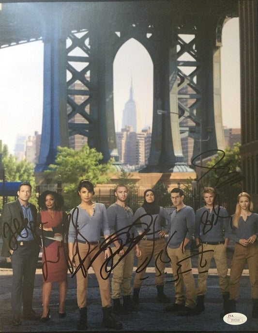 Autographed Quantico cast signed 11x14 w/JSA Priyanka Chopra Johanna Braddy