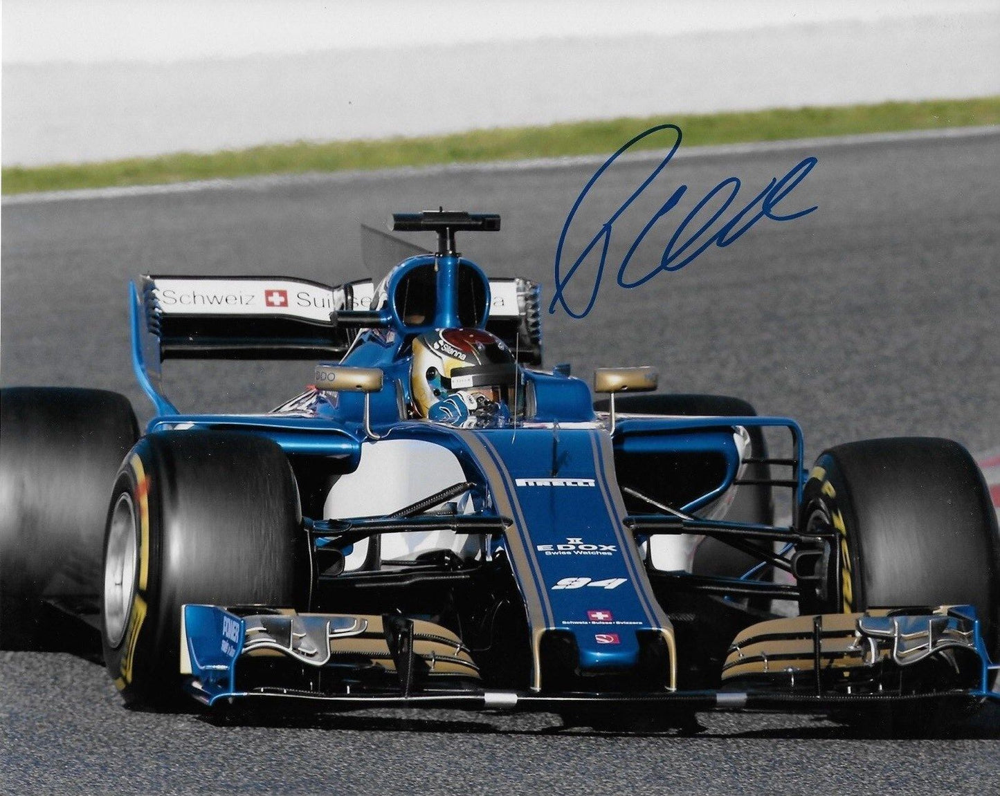 Pilote de Formule 1 Sauber dédicacé Pascal Wehrlein 8x10 Photo #3 Original