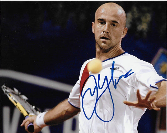Photo originale autographiée du joueur de tennis Ivan Ljubicic 8x10