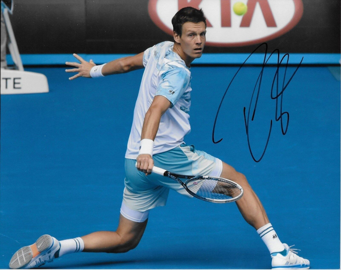 Photo originale autographiée de Tomas Berdych Tennis 8x10 #4