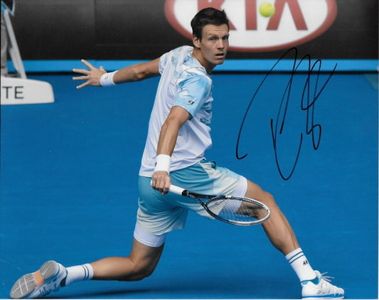 Photo originale autographiée de Tomas Berdych Tennis 8x10 #4