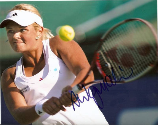 Photo de tennis autographiée Aleksandra Wozniak 8x10 #2 originale
