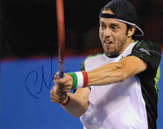Photo originale autographiée de Lorenzi Paolo ATP Tennis 8x10