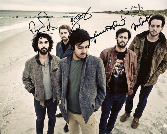 Autographed Young The Giant " Cough Syrup" "My Body" 8x10 Photo