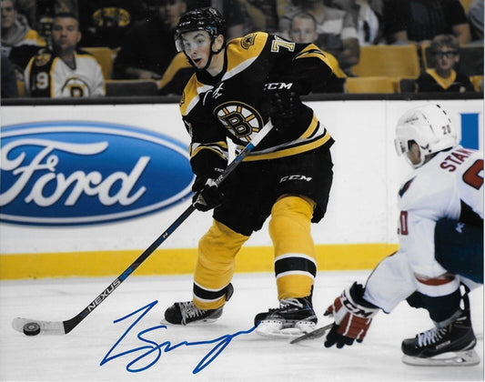 Autographed Boston Bruins Zach Senyshyn 8x10 Photo