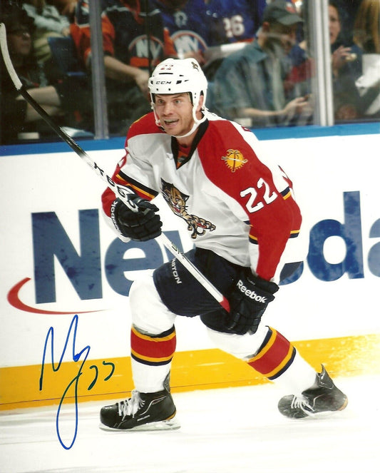 Autographed Matt Bradley Florida Panthers 8x10 Photo Original