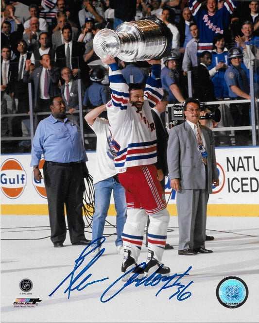 Autographed New York Rangers Hall of Famer Glenn Anderson Stanley Cup 8x10 Photo