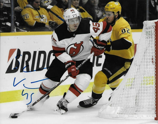 Photo originale autographiée de Sami Vatanen des Devils du New Jersey 8x10