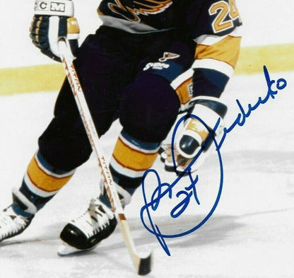 Autographed St. Louis Blues Hall of Famer Bernie Federko 8x10 Photo Original