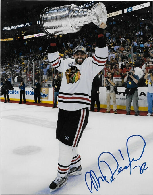 Photo autographiée de la Coupe Stanley 8x10 de Michal Rozsival des Blackhawks de Chicago
