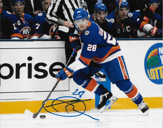 Autographed New York Islanders Michael Dal Colle 8x10 Photo Original