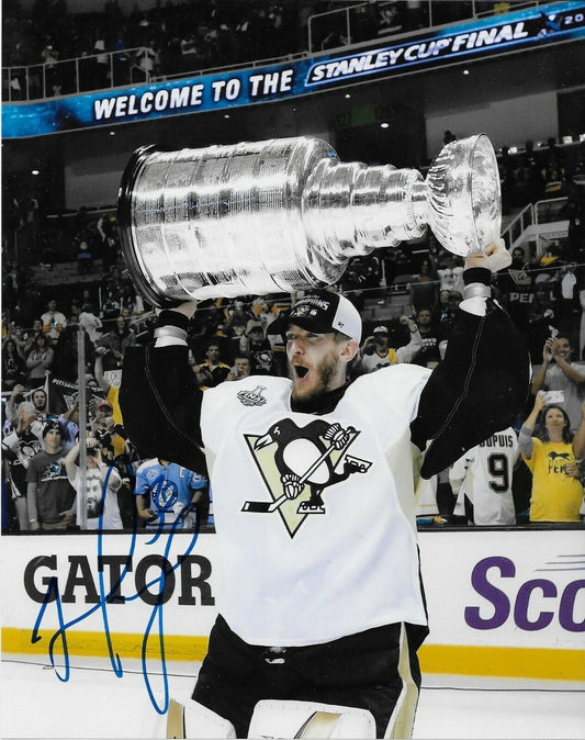 Signed Matt Murray Pittsburgh Penguins Stanley Cup Autographed 8x10 Photo #1