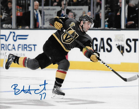 Photo originale autographiée de 8x10 pouces de Brad Hunt des Golden Knights de Vegas