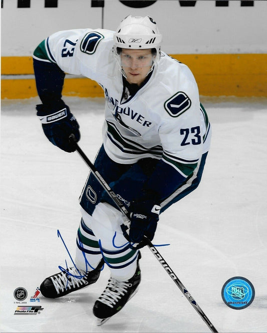 Autographed Vancouver Canucks Alexander Edler 8x10 Photo Original #2