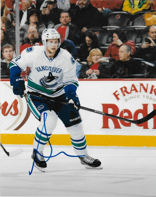 Photo autographiée 8x10 originale d'Alexander Edler des Canucks de Vancouver