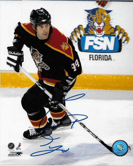 Photo originale autographiée de Todd Bertuzzi des Panthers de la Floride 8x10