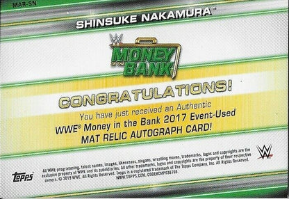 2019 Topps Money in the Bank WWE Shinsuke Nakamura Mat Relic Card 20/99  MAR-SN