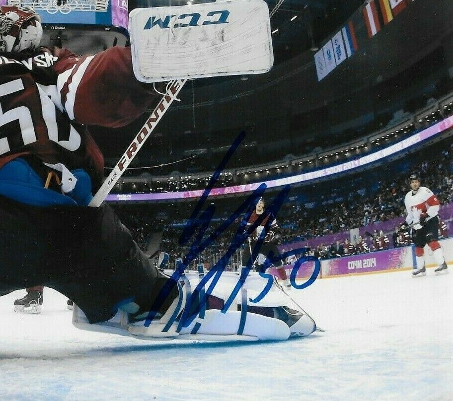 Photo autographiée de Kristers Gudlevskis du Lightning de Tampa Bay 8x10 