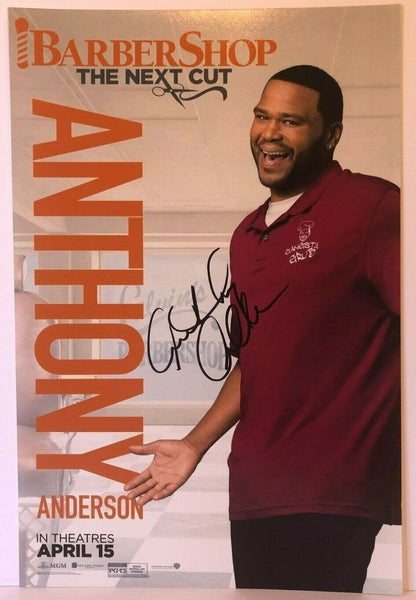 Affiche autographiée par Anthony Anderson, photo 12x18, Barbershop 3