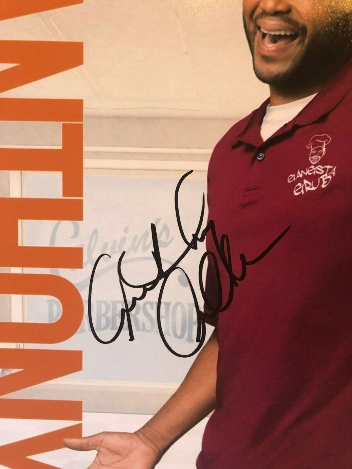 Affiche autographiée par Anthony Anderson, photo 12x18, Barbershop 3