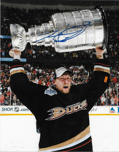 Autographed Anaheim Ducks Travis Moen Stanley Cup 8x10 Photo Original