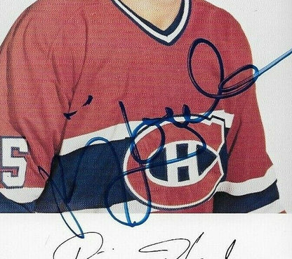 Autographed Rejean Houle Montreal Canadiens Postcard Original