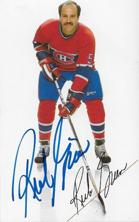 Autographed Rick Green Montreal Canadiens Postcard #2 Original