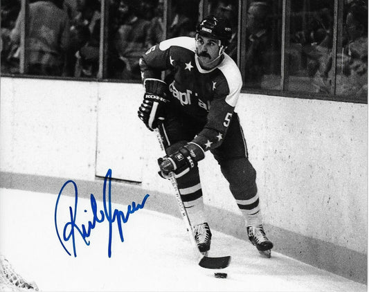 Autographed Washington Capitals Rick Green 8x10 Photo Original