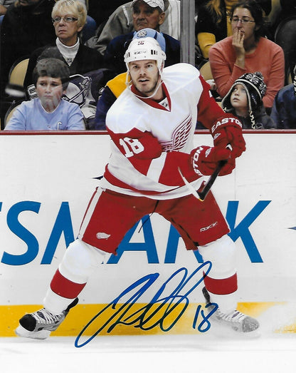 Photo autographiée de Ian White des Red Wings de Detroit 8x10 originale