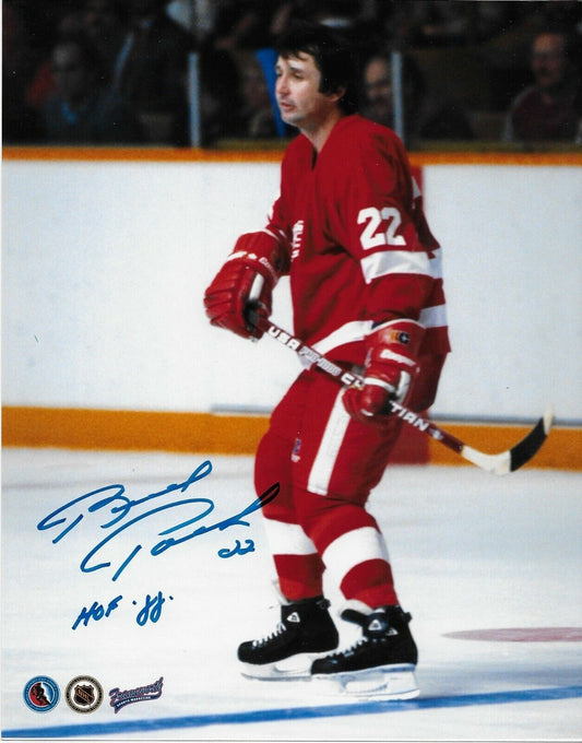 Autographed Detroit Red Wings Brad Park Hall of Fame 1988 8x10 Photo Original